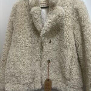 Weatherproof Cream Faux Fur Jacket